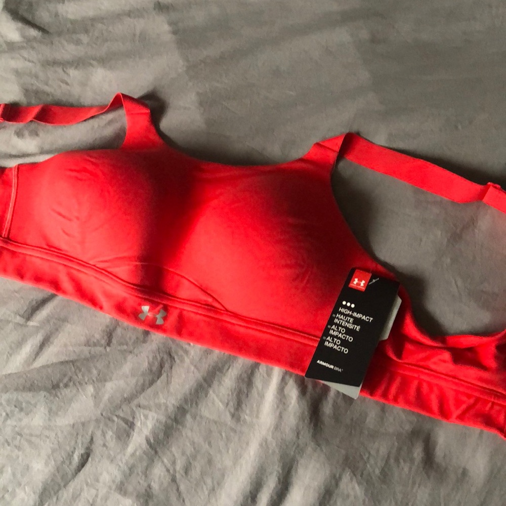 High Impact Coral Sports Bra